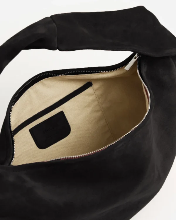 Shoulder Bags^Flattered Alva Shoulder Bag Suede Black