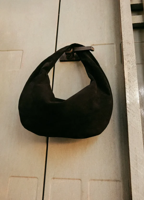 Shoulder Bags^Flattered Alva Shoulder Bag Suede Black