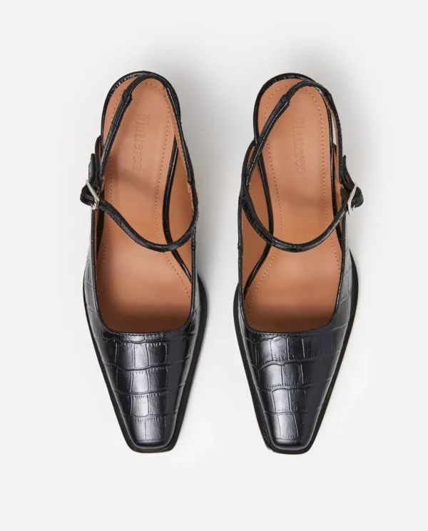 Heels^Flattered Alya Leather Black