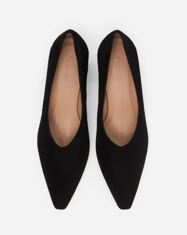 Heels^Flattered Angela Suede Black