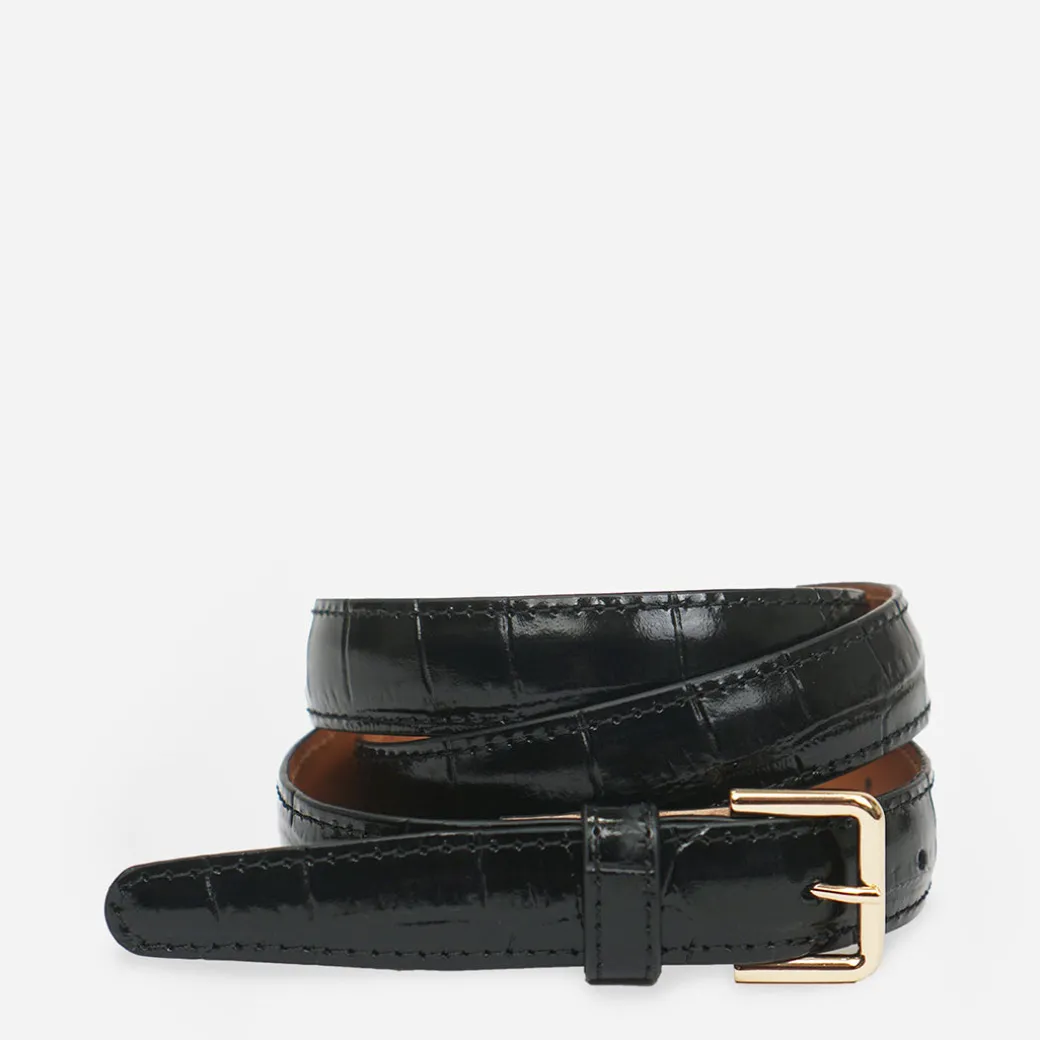 barbara_belt_leather_blac_0-1.webp Belts^Flattered Barbara Belt Leather Croco Black