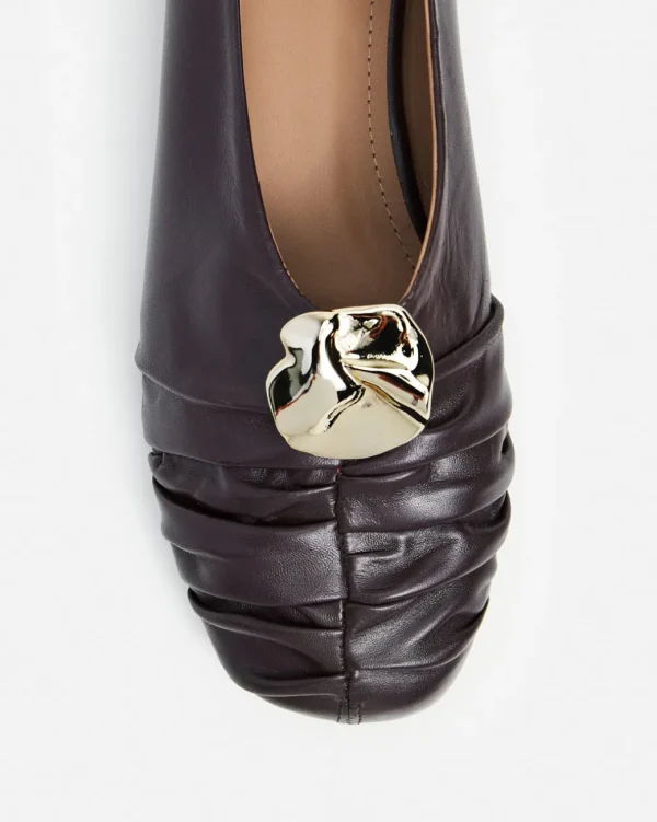 Ballet Flats^Flattered Barbro Leather Burgundy