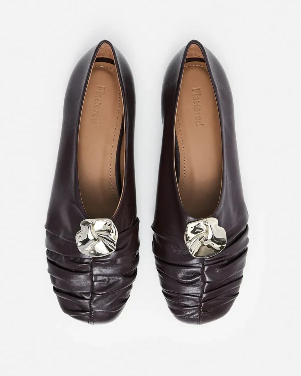 Ballet Flats^Flattered Barbro Leather Burgundy