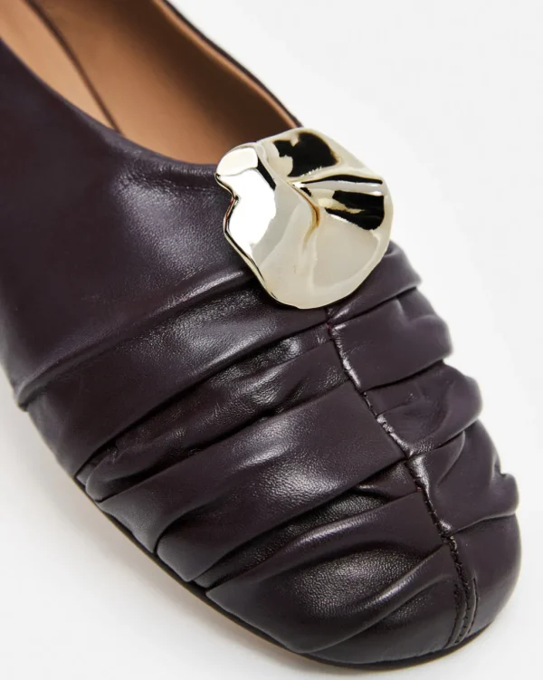 Ballet Flats^Flattered Barbro Leather Burgundy