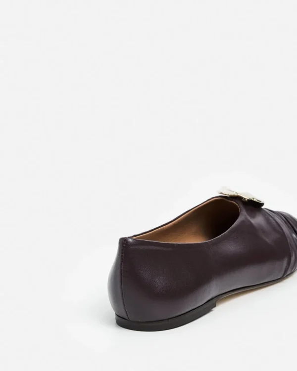 Ballet Flats^Flattered Barbro Leather Burgundy