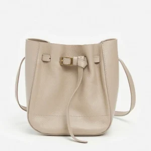 Shoulder Bags | Crosshoulder Bag^Flattered Bo Mini Bucket Leather Taupe