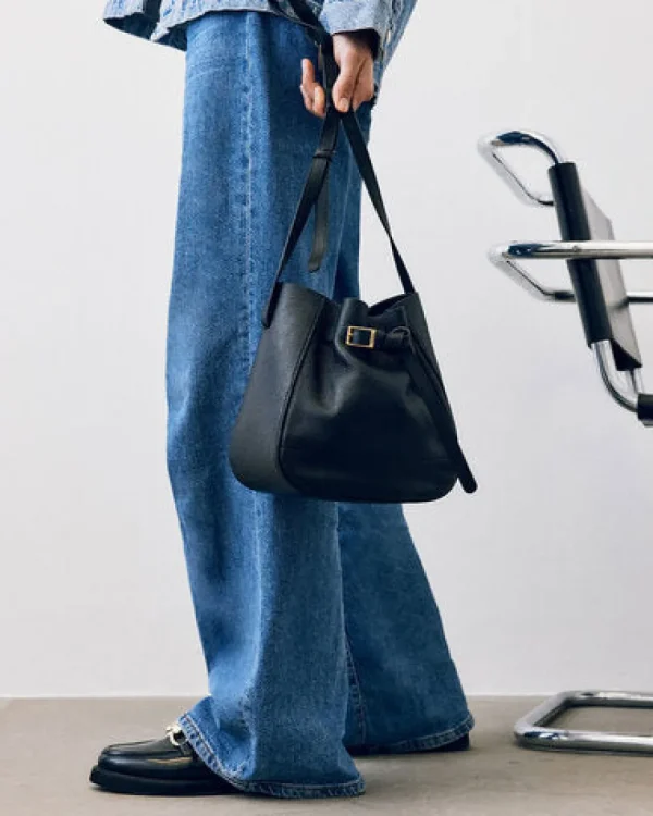Shoulder Bags | Crosshoulder Bag^Flattered Bo Mini Bucket Leather Taupe