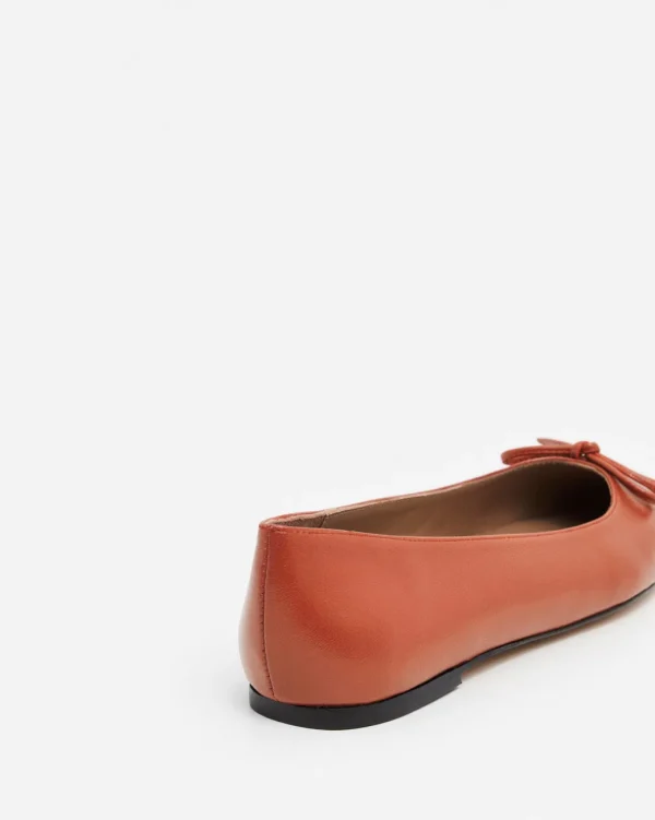 Ballet Flats^Flattered Bodil Leather Red Brick