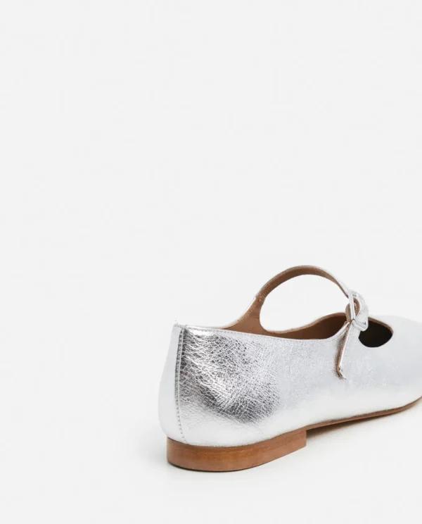 Ballet Flats^Flattered Camila Leather Silver