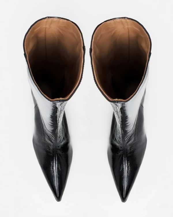 High-Shaft Boots | Boots^Flattered Carmen Leather Patent Black