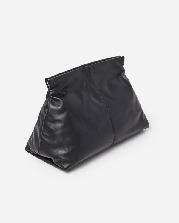 Clutch Bags^Flattered Clay Clutch Leather Black
