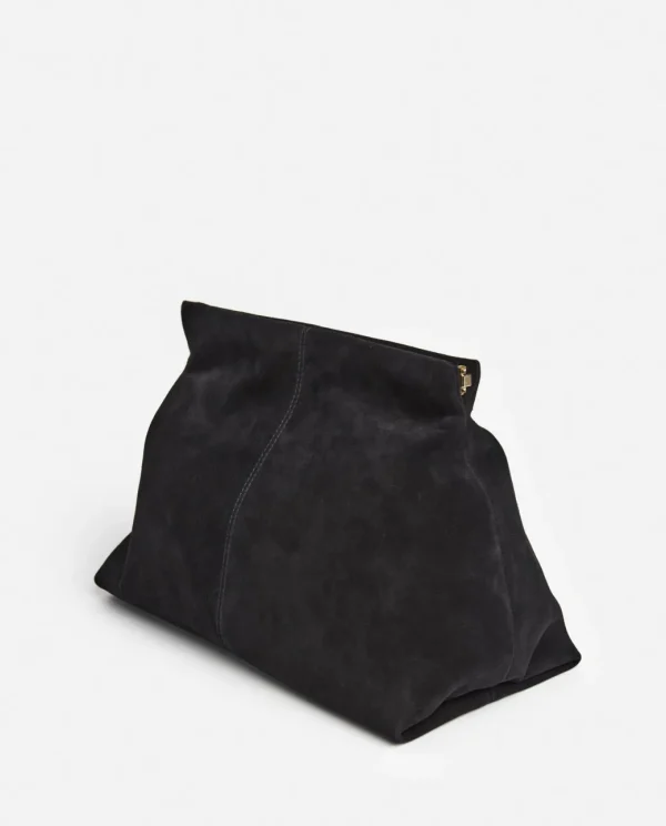 Clutch Bags^Flattered Clay Clutch Suede Black