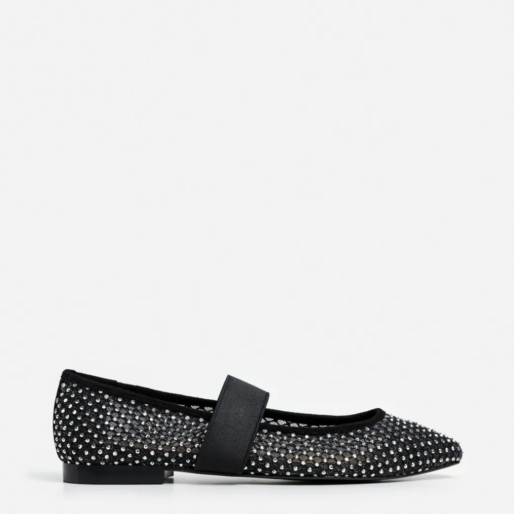 cornelia_textile_glitter__0.webp Ballet Flats^Flattered Cornelia Textile Glitter Black