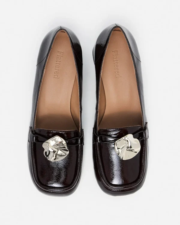 Heels^Flattered Ellinor Leather Patent Burgundy