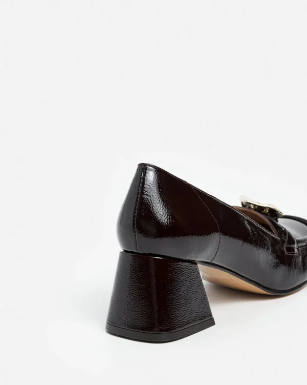 Heels^Flattered Ellinor Leather Patent Burgundy