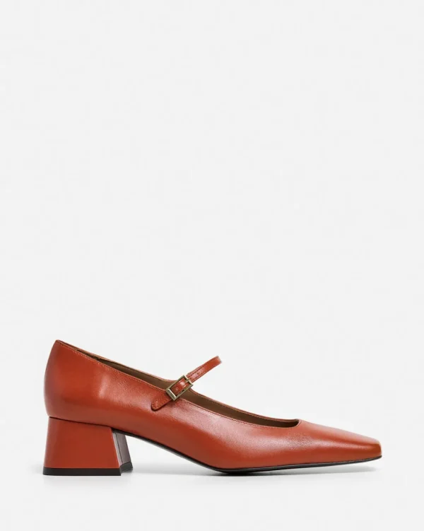Heels^Flattered Evan Leather Red Brick