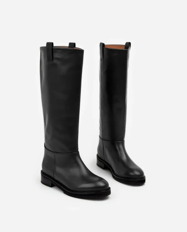 High-Shaft Boots | Boots^Flattered Frances Leather Black