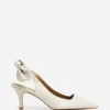 Heels^Flattered Franchesca Bow Leather Creme