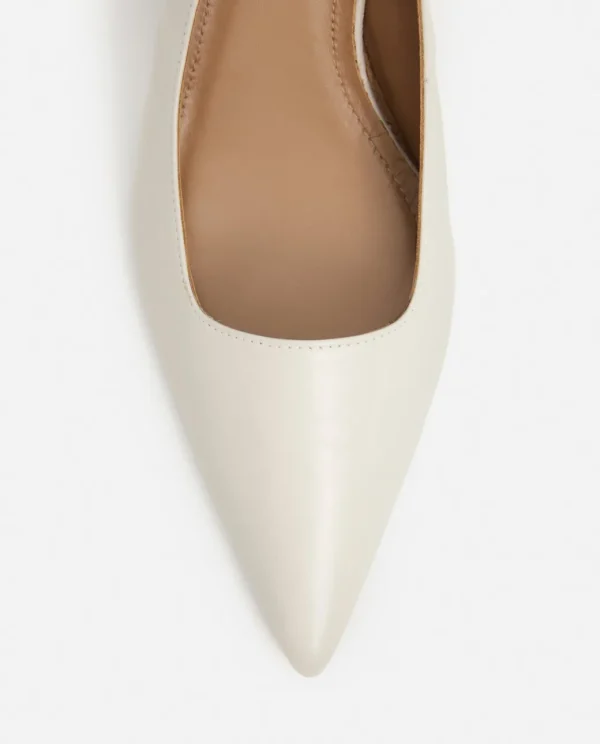 Heels^Flattered Franchesca Bow Leather Creme