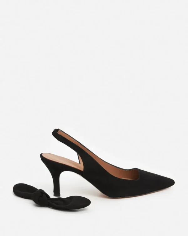 Heels^Flattered Franchesca Bow Suede Black