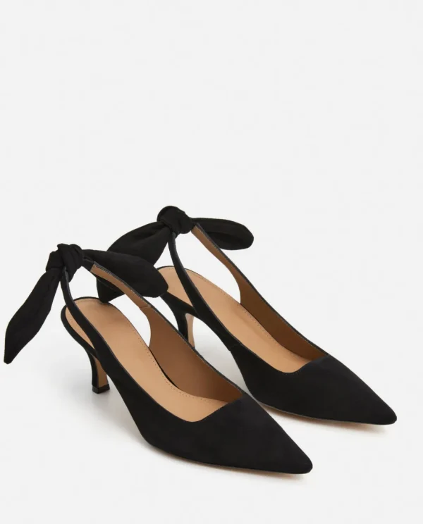 Heels^Flattered Franchesca Bow Suede Black