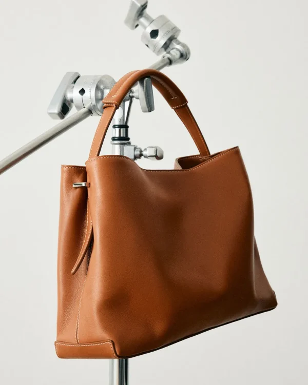 Top Handle Bags | Tote Bags^Flattered Harper Grande Handbag Leather Cognac