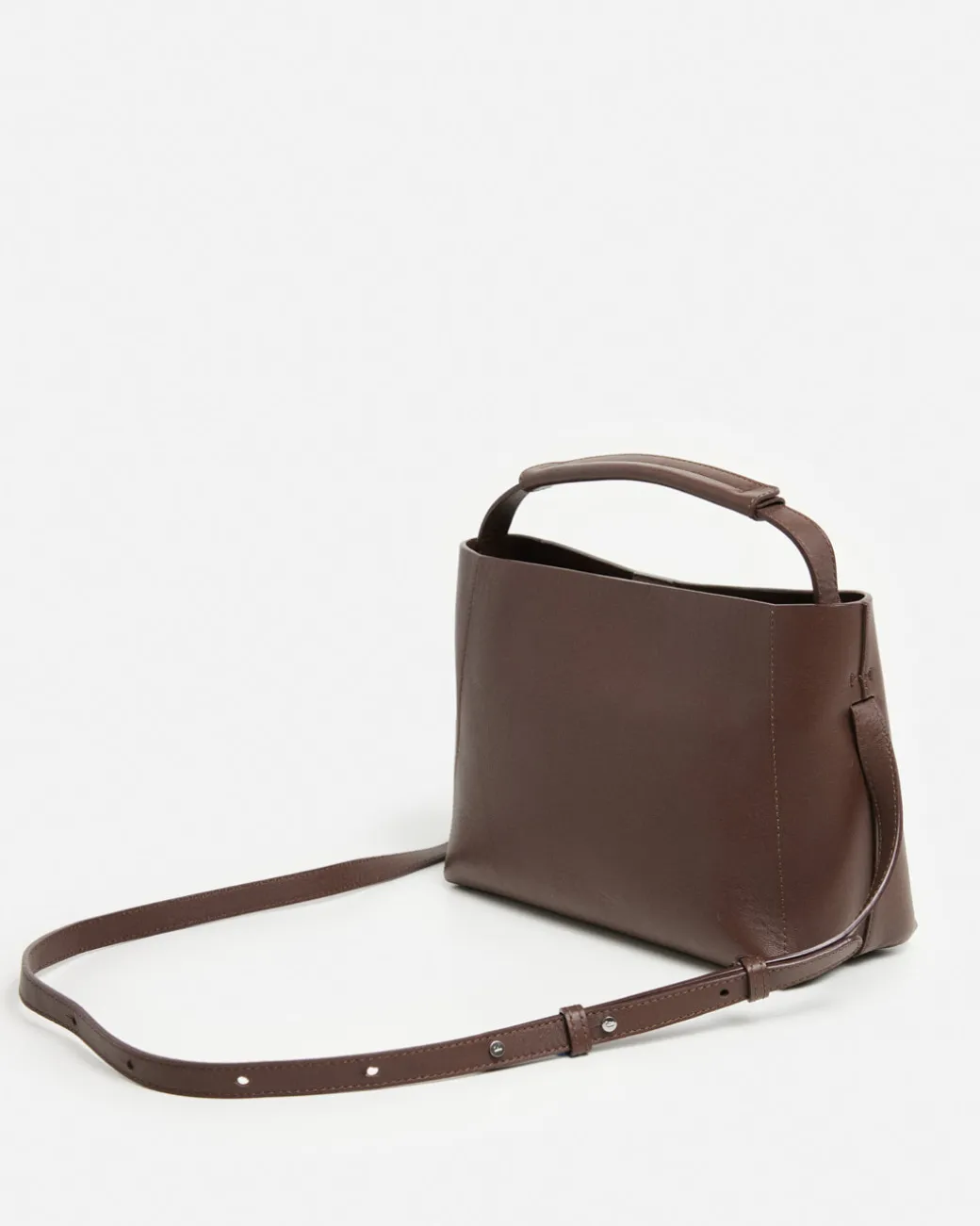 hedda_midi_handbag_leathe_2-1.webp Top Handle Bags | Shoulder Bags^Flattered Hedda Midi Handbag Leather Chocolate