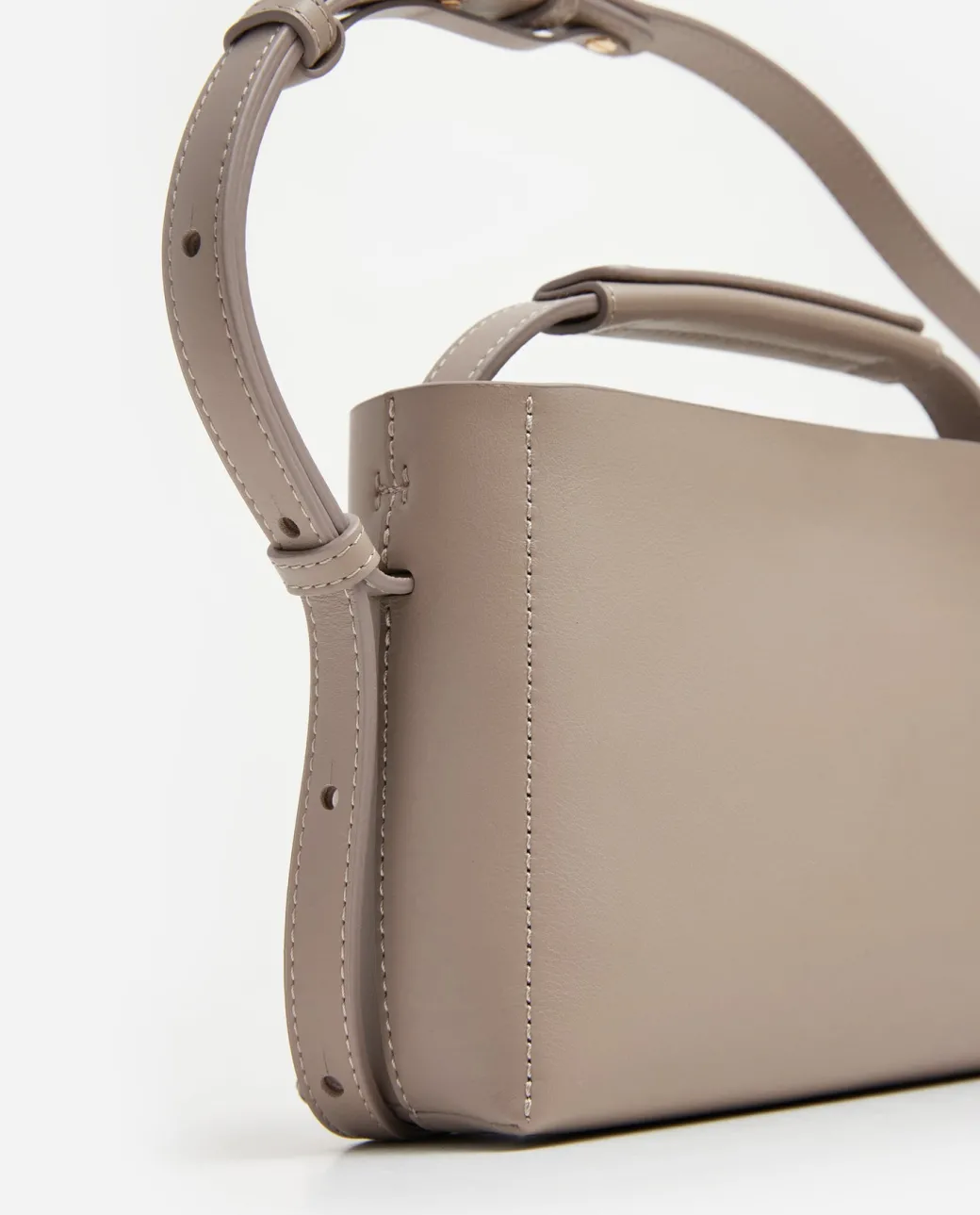 hedda_mini_handbag_leathe_4-3.webp Top Handle Bags | Shoulder Bags^Flattered Hedda Mini Handbag Leather Taupe