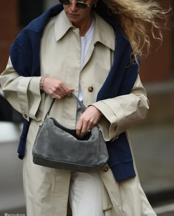 Shoulder Bags | Top Handle Bags^Flattered Hera Handbag Suede Grey