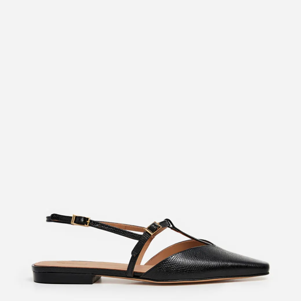 josefin_lizzard_leather_b_0.webp Sandals^Flattered Josefin Lizzard Leather Black