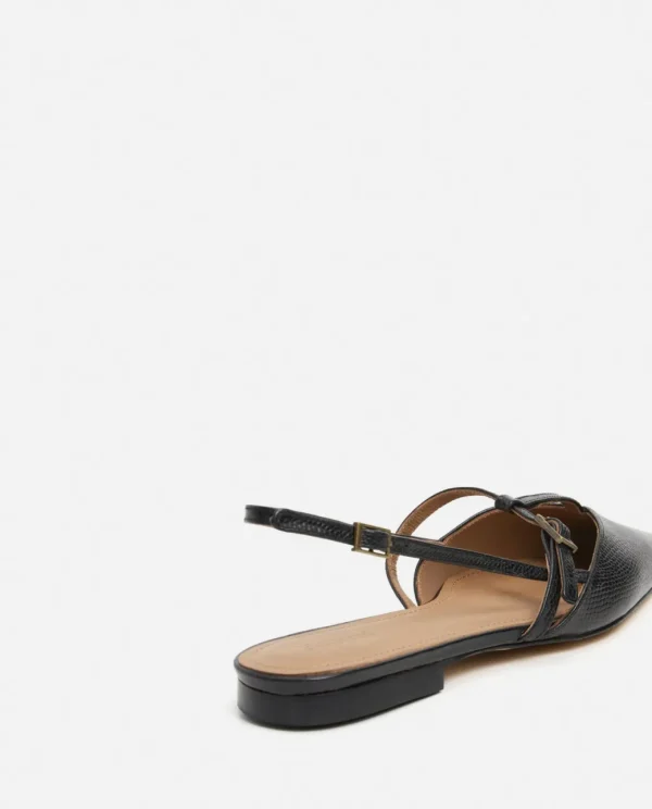 Sandals^Flattered Josefin Lizzard Leather Black