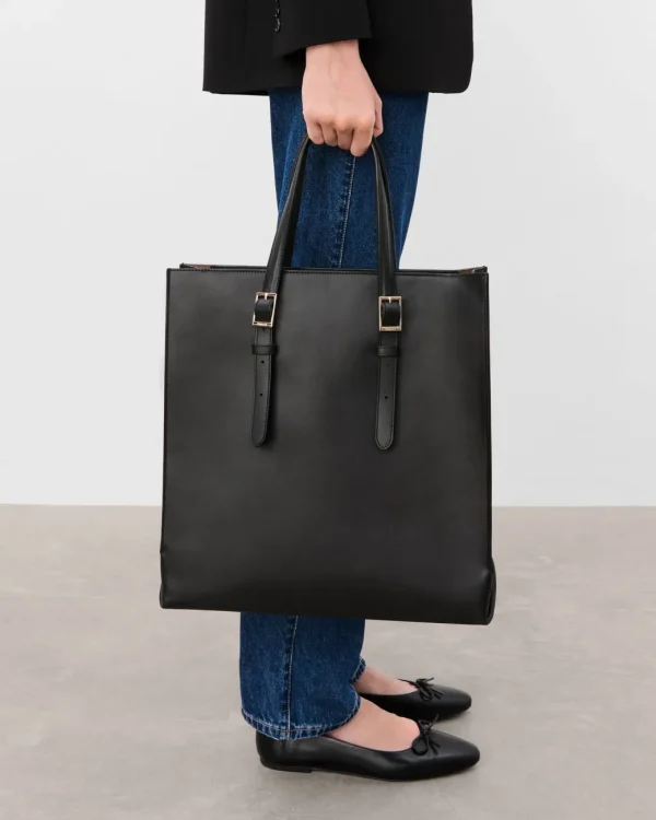 Top Handle Bags | Tote Bags^Flattered Kristine Tote Leather Black