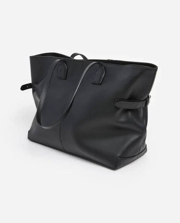 Tote Bags^Flattered Lesley Tote Bag Leather Black