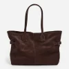 Tote Bags^Flattered Lesley Tote Bag Suede Chocolate