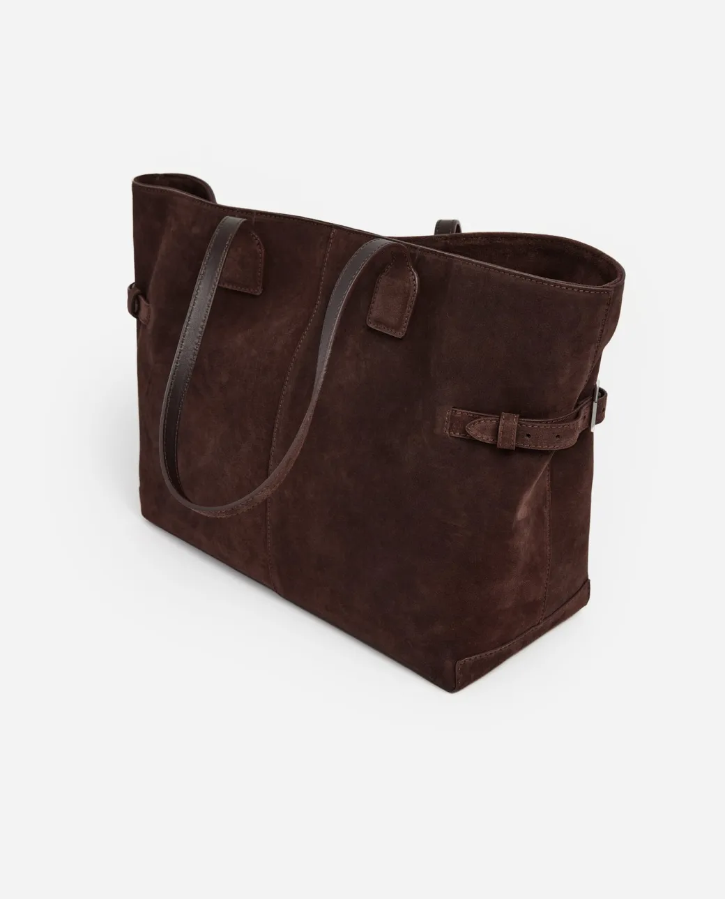 lesley_tote_bag_suede_cho_3.webp Tote Bags^Flattered Lesley Tote Bag Suede Chocolate