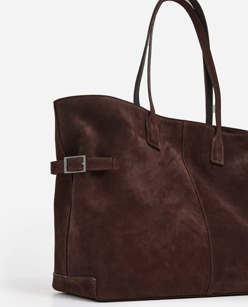 lesley_tote_bag_suede_cho_4.webp Tote Bags^Flattered Lesley Tote Bag Suede Chocolate