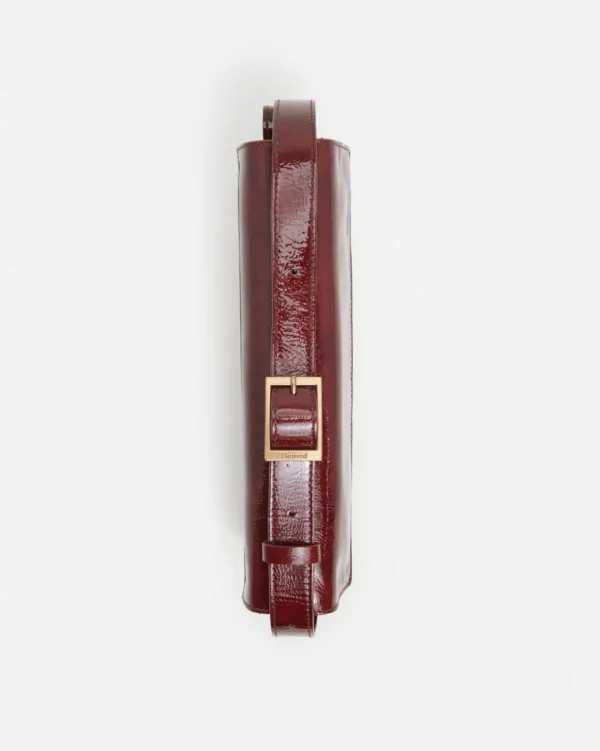 Shoulder Bags^Flattered Lillie Shoulder Bag Leather Brick Red Patent