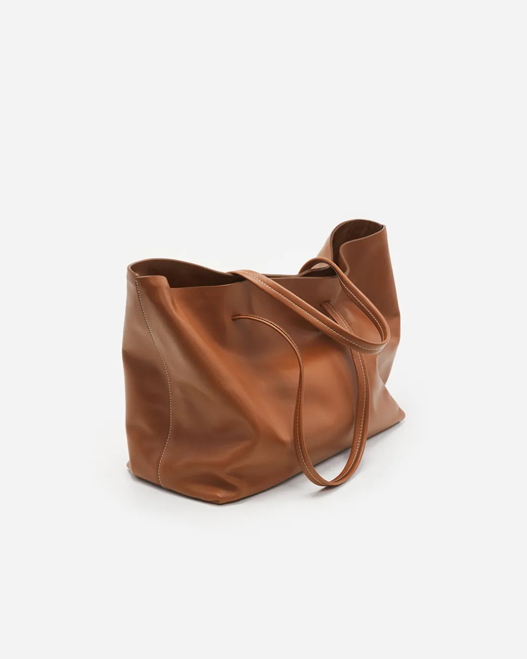 luka_tote_leather_cognac_2.webp Tote Bags^Flattered Luka Tote Leather Cognac