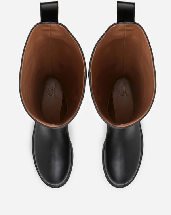 High-Shaft Boots | Boots^Flattered Luna Leather Black