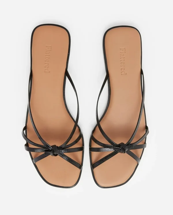 Sandals^Flattered Mimosa Leather Black