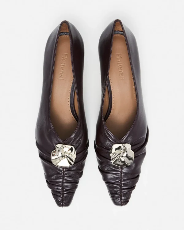 Heels^Flattered Tamara Leather Burgundy