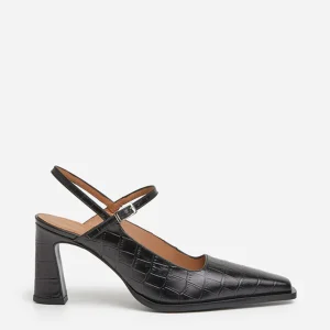 Heels^Flattered Alya Leather Black