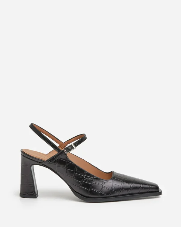 Heels^Flattered Alya Leather Black