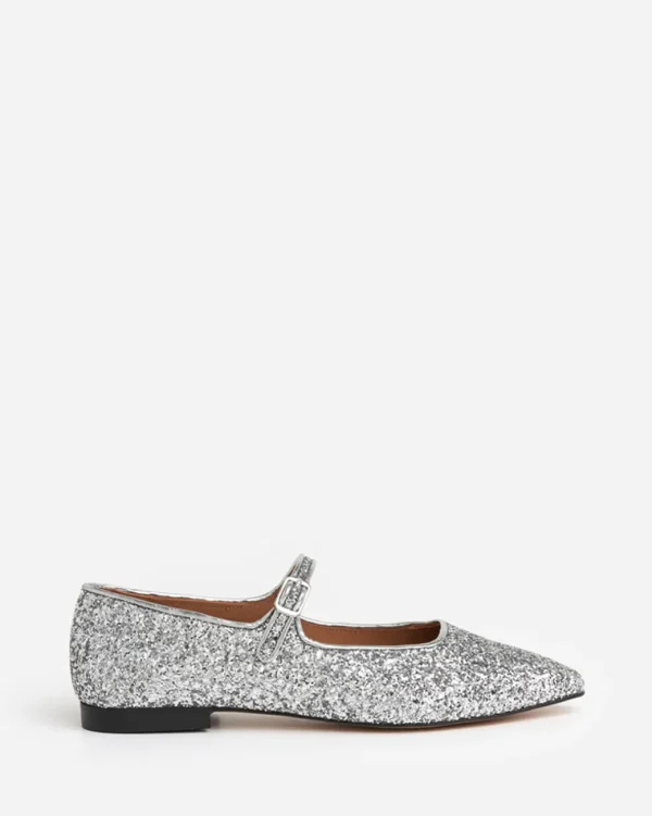 Ballet Flats^Flattered Camila Textile Silver